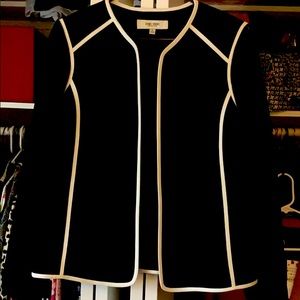 Black white combo jacket